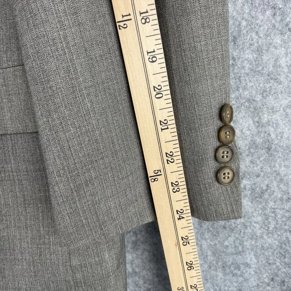 Vintage Christian Dior Monsieur Blazer Sport Coat Mens 44R Gray Taupe‎ Pinstripe